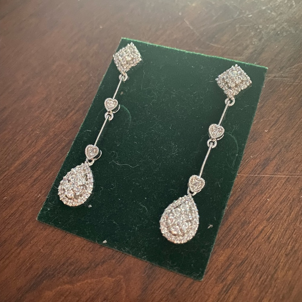 Cubic Zarconia Drop Earrings